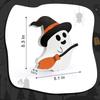 AKEROCK Cute Halloween Decorations Indoor - Halloween Decor/Ghost Decor, 4 PCS Wooden Ghost Halloween Signs for Table, Office Desk, Tiered Tray,