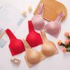 Mid-aged Women Bra Stretchy Wide Shoulder Strap Hollow Lace Front Button Closure Wireless Good