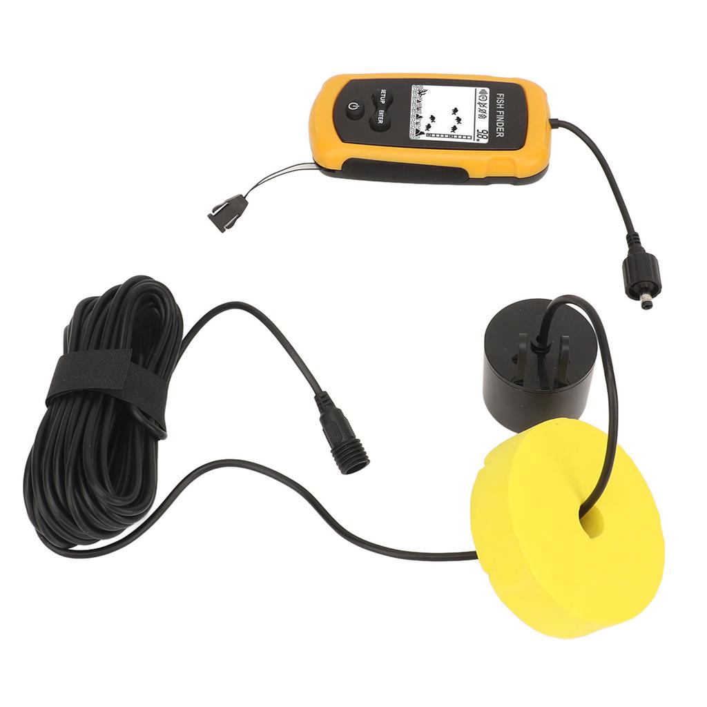 Portable Fish Depth Finder LCD Display Handheld Fish Finder 200khz Sonar Frequency Castable Kayak
