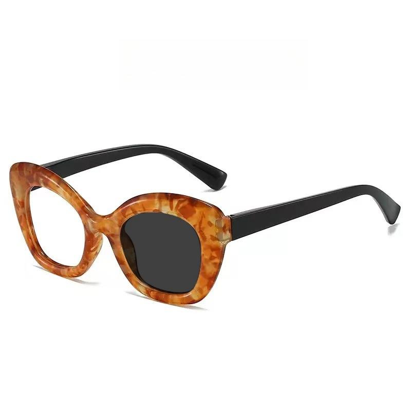 Ретро Очки Кошачий глаз Фотохромные для чтения Женские Высококлассные Модные Очки с большой оправой Защита от синего света Диоптрии до +4.0