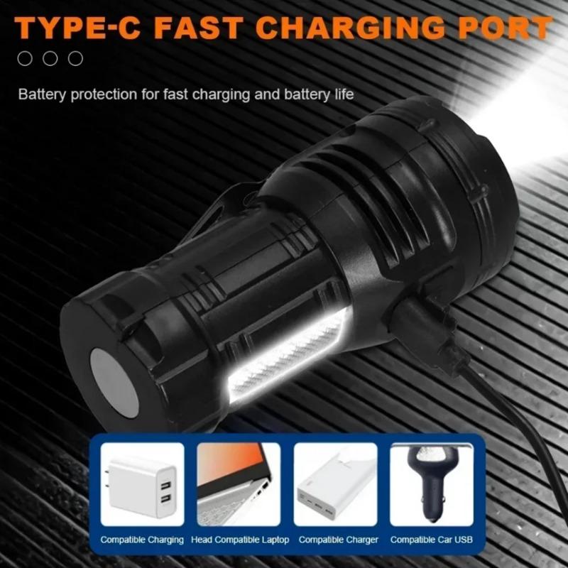 Портативные 9-светодиодные фонарики USB Перезаряжаемый фонарь с клипсой для ручки COB Фонарик для улицы Рыбалка Магнитный рабочий свет