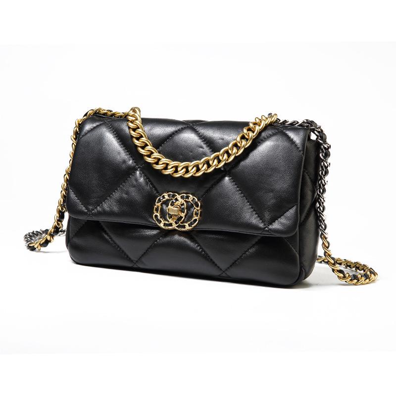 Сумка квадратная из овчины с бриллиантовой цепочкой 2025 года: Стильная женская кожаная сумка через плечо и почтальонка