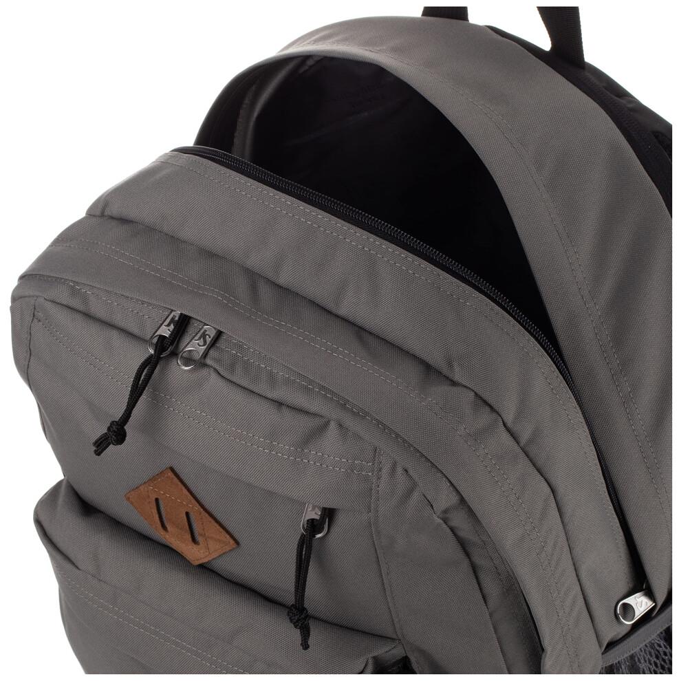 JanSport Main Campus Backpack - Travel or Work Bag w 15-Inch Laptop Sleeve and Dual Water Bottle Pockets Graphite Grey