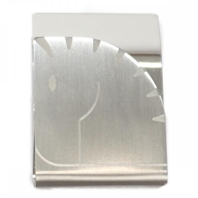 HERMES   Зажим для денег Серебристый мужской