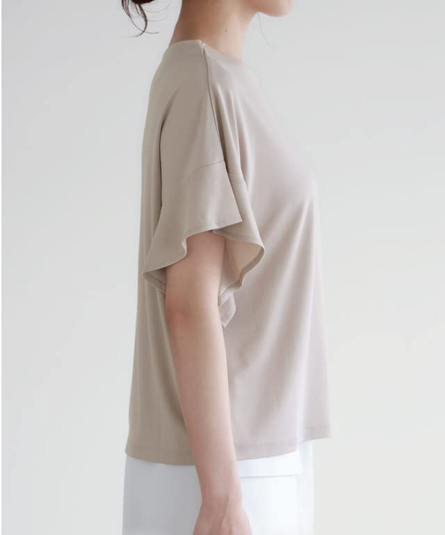 Прохладный на ощупь расклешенный рукав, крой и пошив, впитывающий воду, быстросохнущий, с защитой от ультрафиолета, чехол для тела, размер L, серо-бежевый MD [Clown], женская футболка