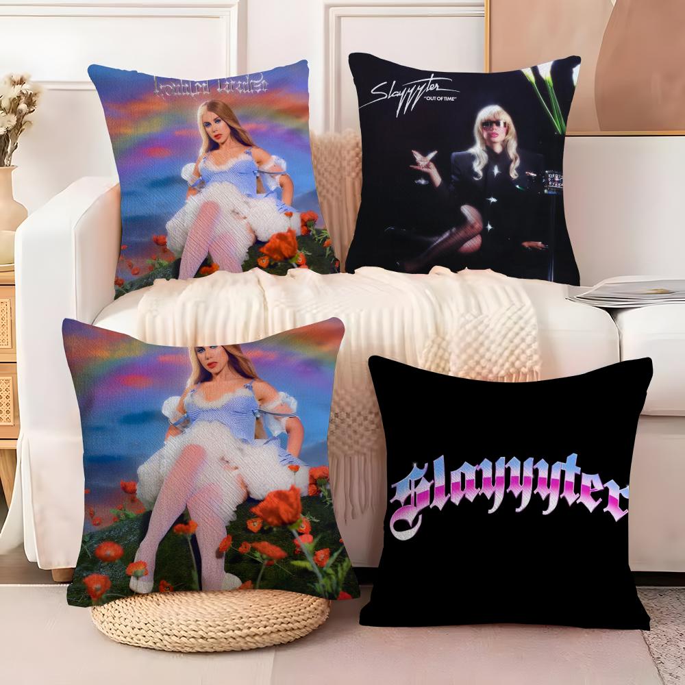 Музыкальный исполнитель Slayyyter S-Slayyyter 1 Наволочка Льняная Наволочка Диван Домашний Декор Чехол для Подушки Чехол для Подушки