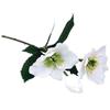 Artificial Flower - - Christmas Rose - White - 34 Cm - Fabric and Plastic
