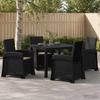 Garden Dining Set 5 pcs Anthracite and Taupe PP
