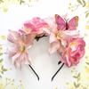 Butterfly Design Flowers Headband Handmade Rose Flower Crown  For Women Girl