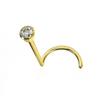 KODY PIERCING Круглый носовой винт из 14-каратного золота с драгоценными камнями - Качественный пирсинг