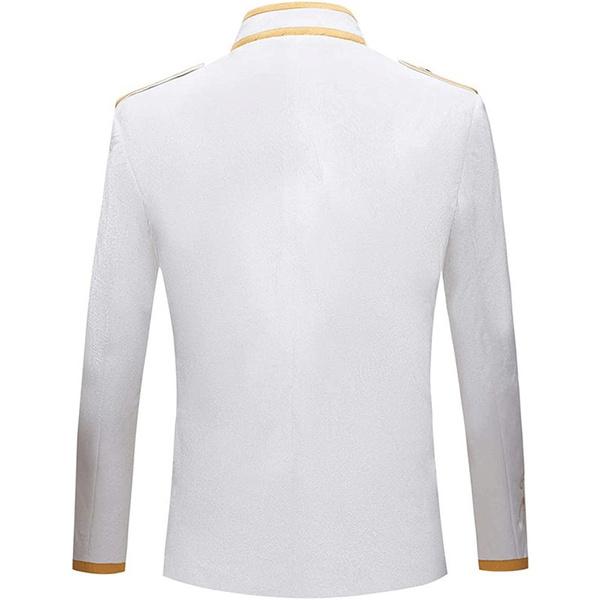 Palace Prince Halloween Cosplay Costume Medieval Renaissance Retro Costume Men Golden Embroidery Jacket Coat Suits