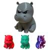 Flexible 3D Printed Hippo Figurines Gradient Color Angry Little Hippo Landscaping Decoration
