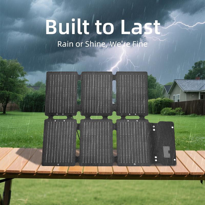 NEWSMY A60 60W Portable Foldable Solar Panel Charger USB Type‑C DC Port with DC Adapter Kit 24% Conversion Efficiency Waterproof Outdoor Camping