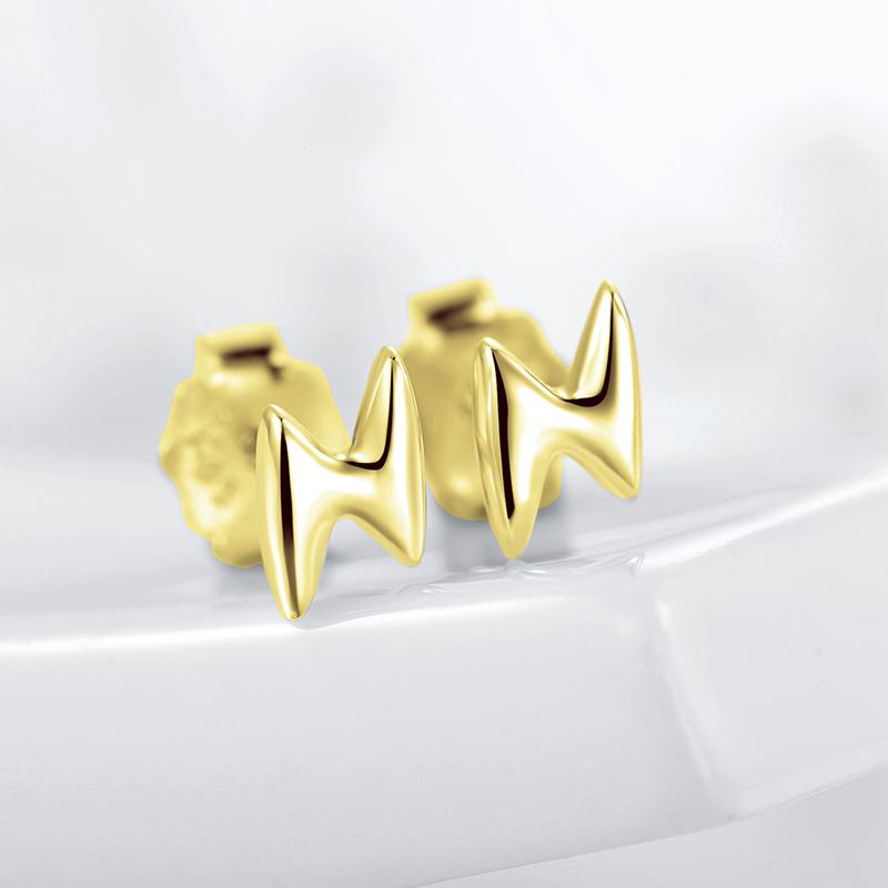 Modian 6 Style 925 Sterling Silver Stars Moon Exquisite Fashion Simple Stud Earrings For Women Triangle Jewelry