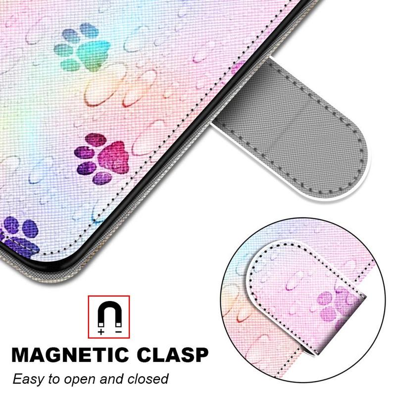 For iPhone 15 14 13 Pro Max Samsung S23 S24 S22 Ultra A24 A25 A35 A55 A52 Cute PU Leather Card Holder Beauty Flowers Flip Wallet Kickstand Phone Case