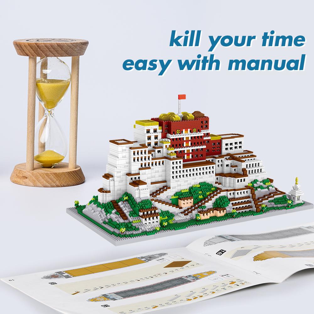 KNEW BUILT Potala Palace 3D Plastic Model Construction Building Blocks for Adults Available in 3 Sizes for Varied Skill Levels