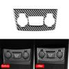 Carbon Fiber Center Console Gear Shift Panel Cover Water Cup Holder Trim Frame Sticker Interior Decor Accessories Fit For Hyundai Sonata 2011-2014