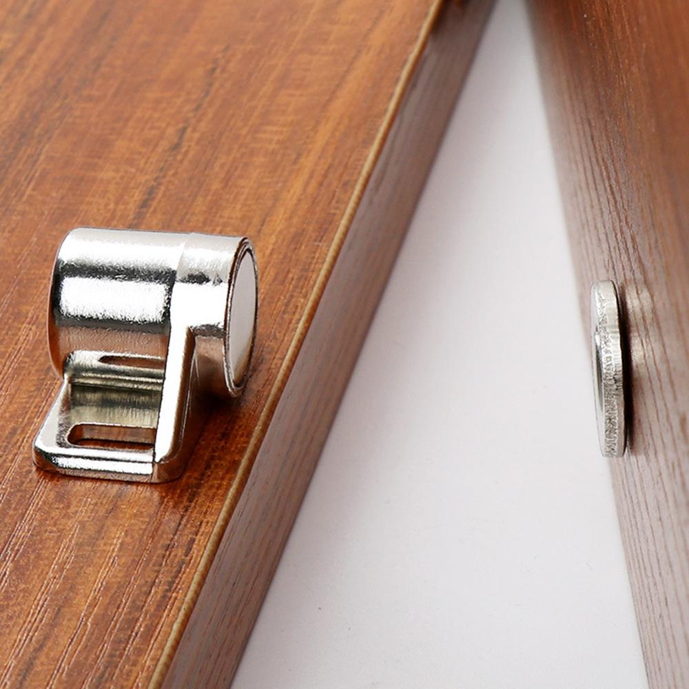 Магнитный замок для дверцы шкафа, цинковый сплав, фурнитура-стопор для дверцы мебели с неодимовым магнитом, защелка для кухонного шкафа