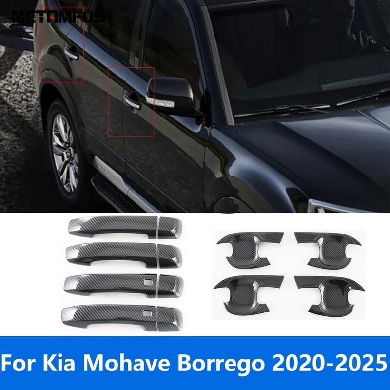 Накладка на ручку двери, чаша ручки двери, отделка для Kia Mohave Borrego 2024 2025, защитный колпачок из углеродного волокна, аксессуары
