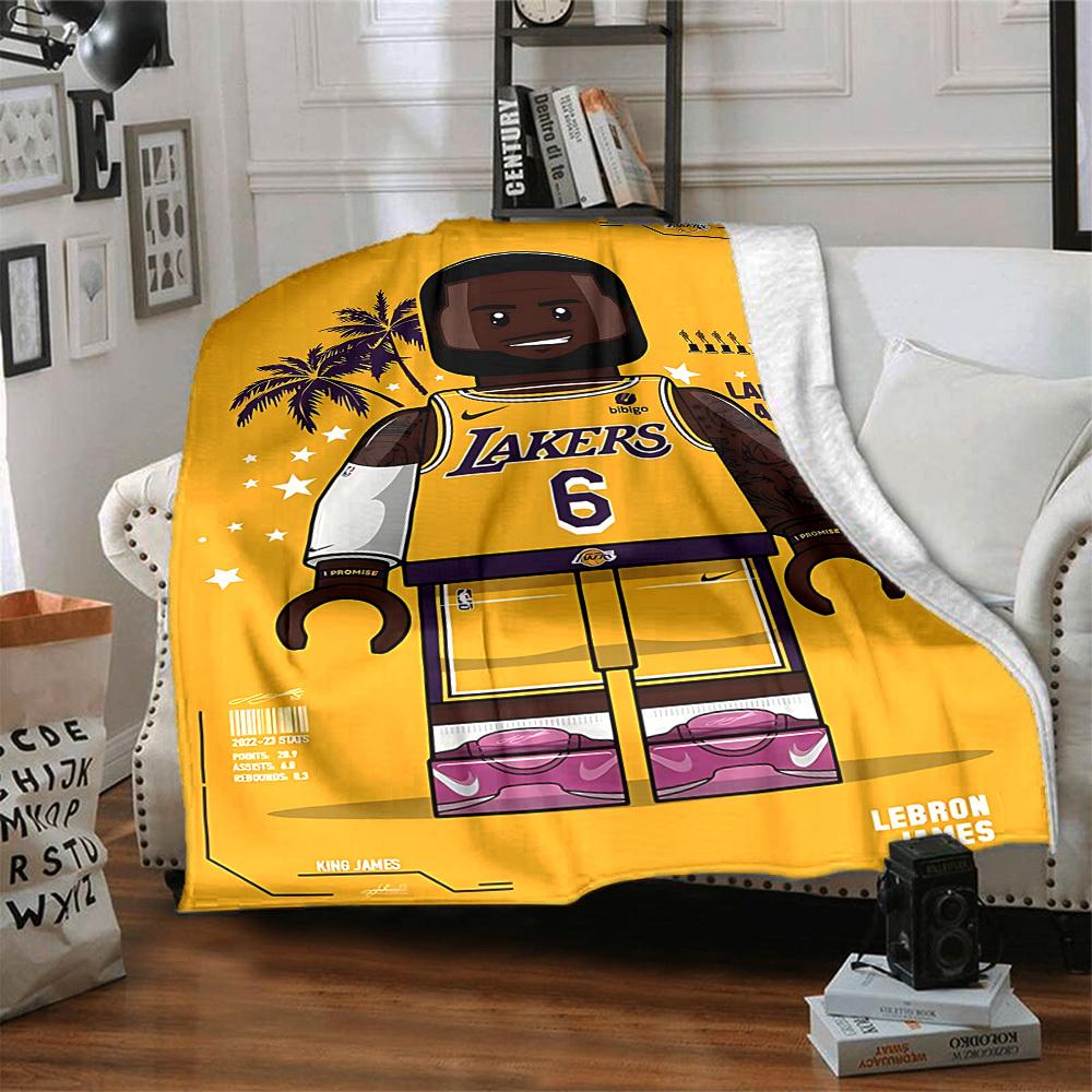 1 шт. Фланелевое одеяло Lakers LeBron, мягкое, приятное для кожи, с цифровой печатью, разные размеры в наличии для семьи, друзей, на день рождения