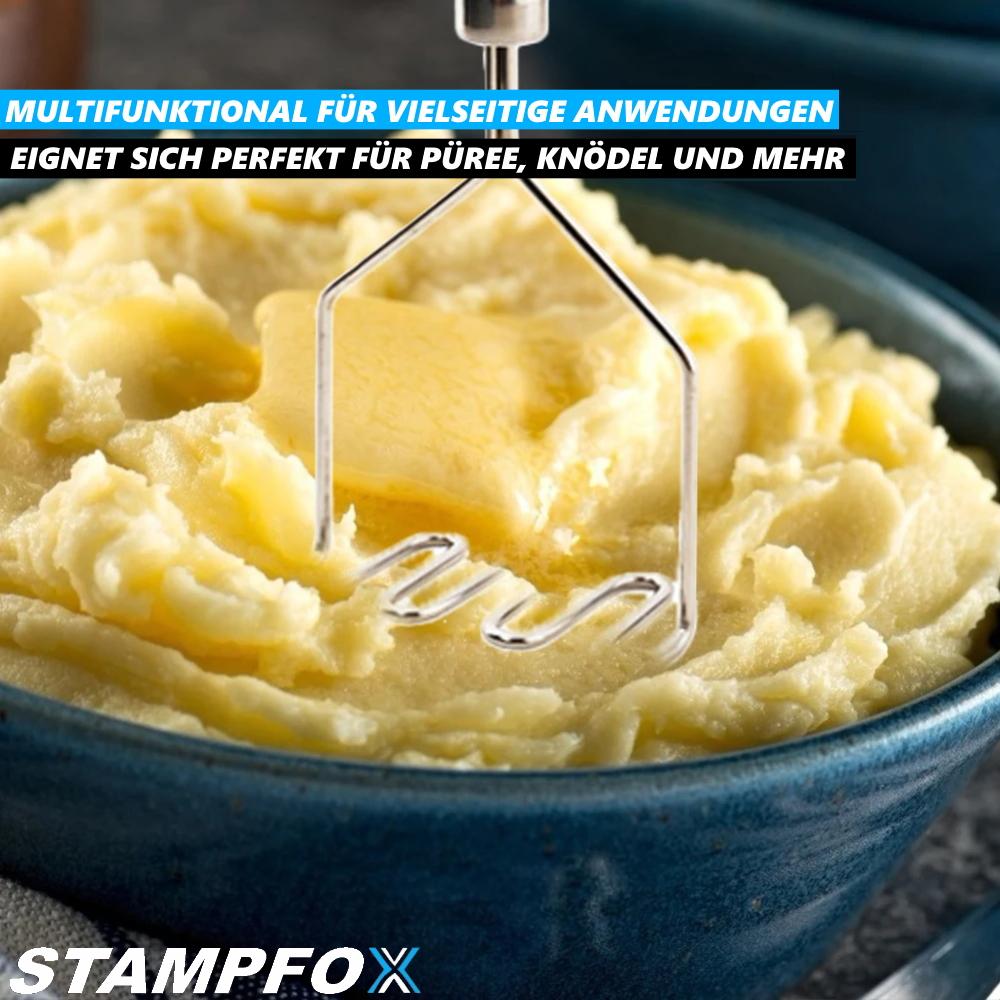 STAMPFOX Edelstahl Kartoffelstampfer Kartoffelpresse Kartoffelquetsche Stampfer