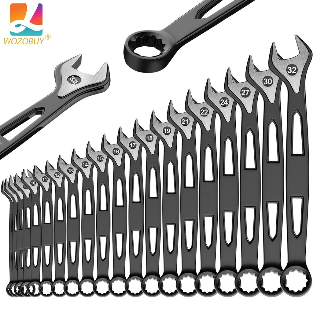 Complete Metric Combination Wrench Set, Metric Sizes 6mm - 32mm, Ideal for General Household, Garage, Workshop, Auto Repairs