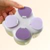 720ML Portable Milk Powder Dispenser with 4 Compartments No-Spill Baby Formulas Dispenser Storage Box Travel
