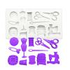 Sewing Machine Scissors Button Silicone Mold Sugarcraft Cupcake Baking Mold Fondant Cake Decorating Tools