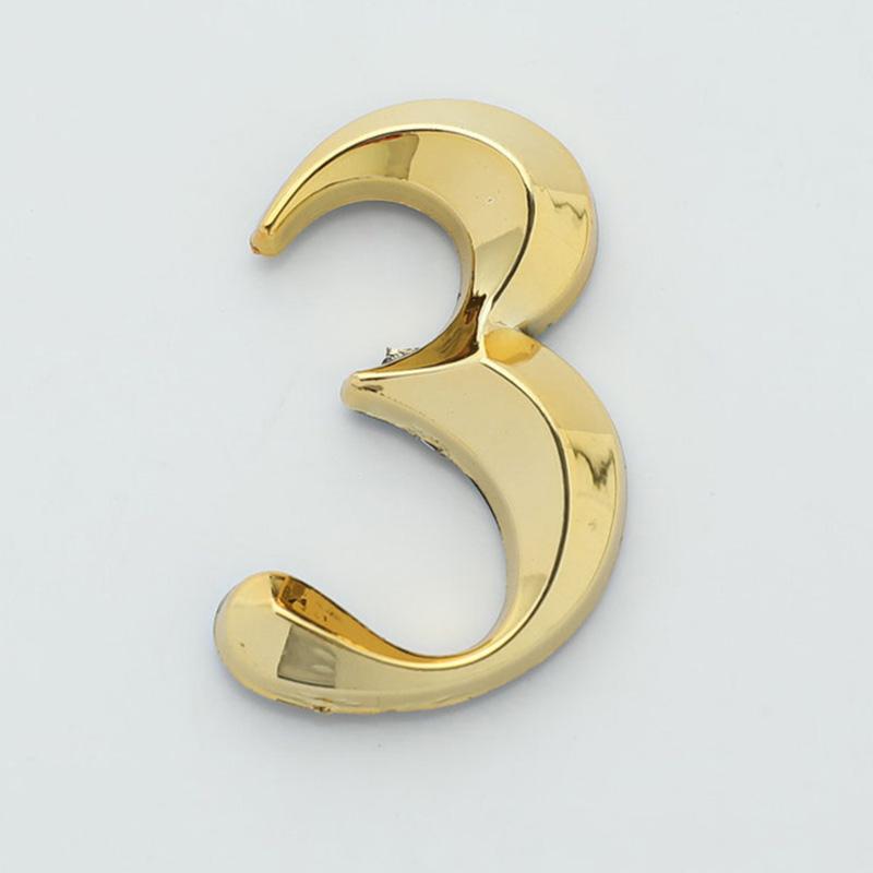 1шт золотой адрес двери номерной знак двери от 0 до 9 3D уличная номерная табличка бирка наклейка цифра номер отеля