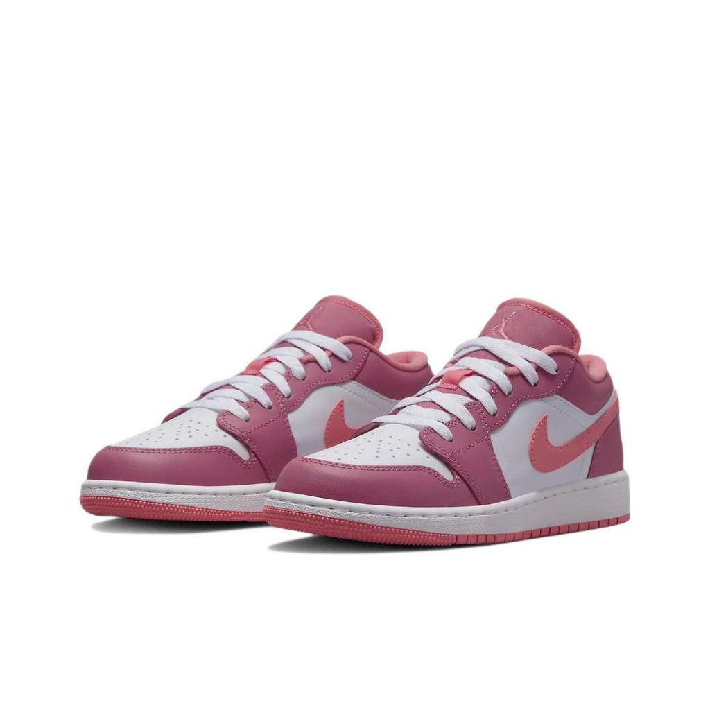 Air Jordan 1 Low GS Desert Berry Coral Chalk White 553560-616