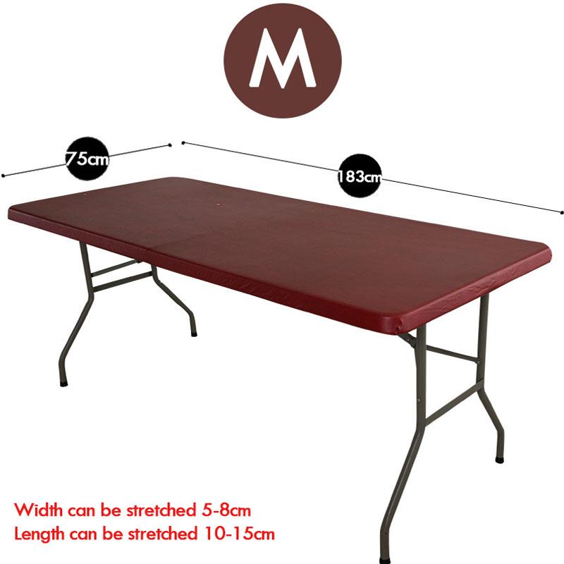 Outdoor Indoor Rectangular Rectangle Outdoor Indoor Tablecloth Elastic Edged Tablecloth Wipeable Table Cloth Table Cover Patio Kitchen