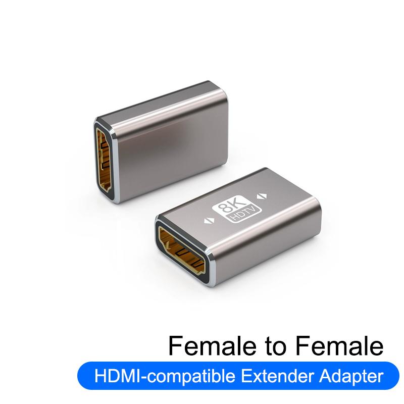 8K HDMI-compatible2.1 Connector Cable Adapter 90 Degree Right Angle Male To Female HDMI-compatible Extender for PC TV PS5 Laptop