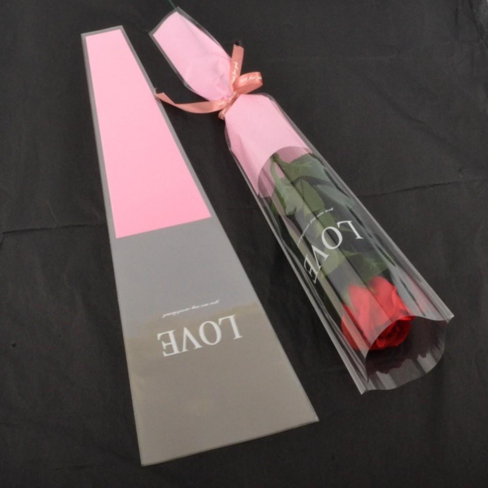 50Pcs Single Flower Flower Wrapping Bag Love Single Rose Sleeves New Bouquet Wrapper Party Supplies