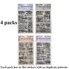 Набор из 4 штук наклеек для журнала ручной работы в английской тематике: Декоративные наклейки и наклейки