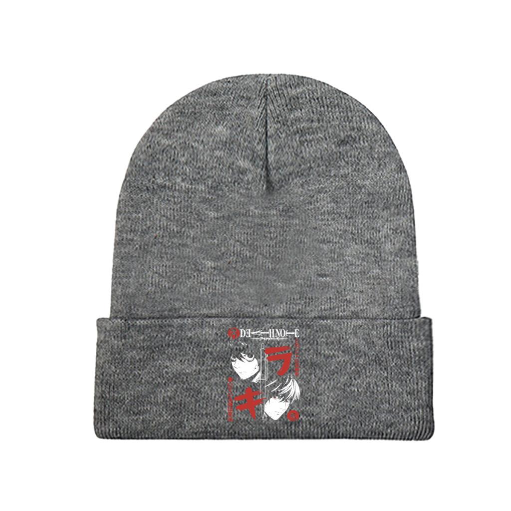 Вязаная шапка-карандаш Death Note, шапки, осенне-зимняя шапка, теплая шапка унисекс в стиле хип-хоп для женщин-унисекс, подарок