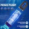 2024 IPX7 Waterproof Electric Penis Pump Vacuum Pump Enlargement Extend Endurance Trainer for Larger Suction Toys for Men Masturbator