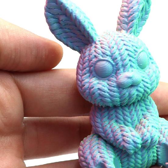 2 шт. Пасхальное яйцо с пасхальным кроликом внутри, напечатанное на 3D-принтере, предварительно наполненное для пасхальной корзины