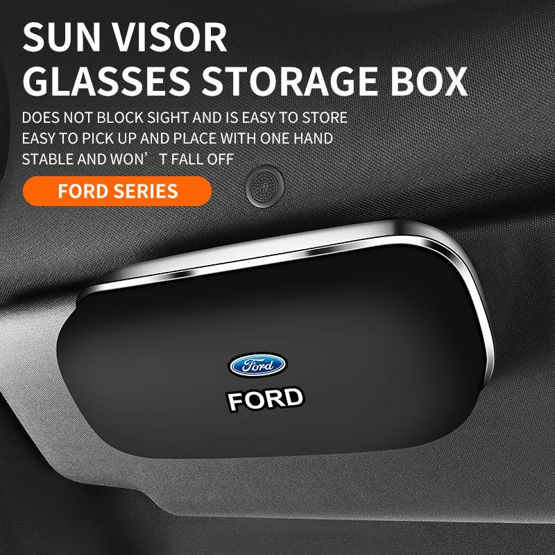 For Ford Mondeo Focus Explorer Escape Kuga Everest Bronco F-150 Ranger Transit Car-Mounted Sunshade Eyeglass Case
