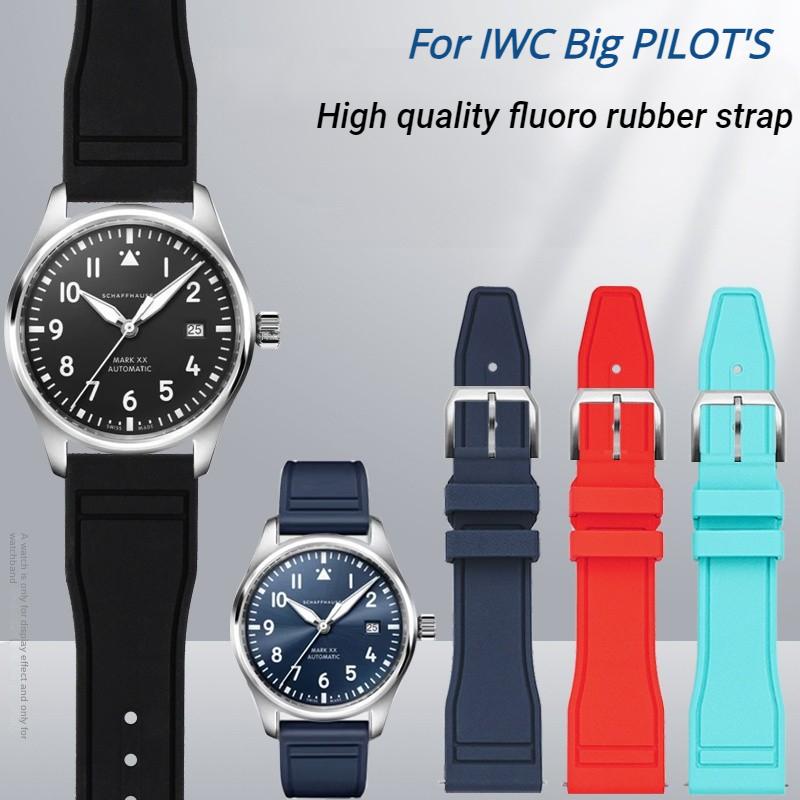 Быстросъемный ремешок для часов 20 21 22 мм Для IWC IW388109 IW387901 фторкаучук Mark 18 Portugal ремешок для часов Пряжка из нержавеющей стали