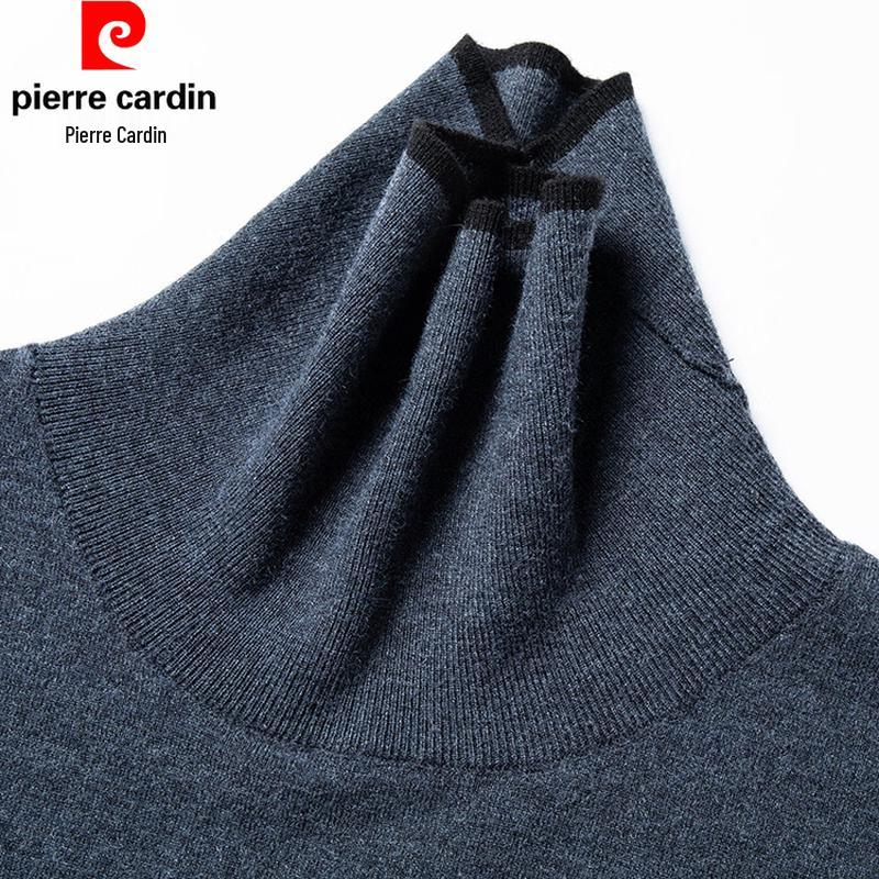 Pierre Cardin Men's Lambswool Blend High-Neck Pullover Sweater