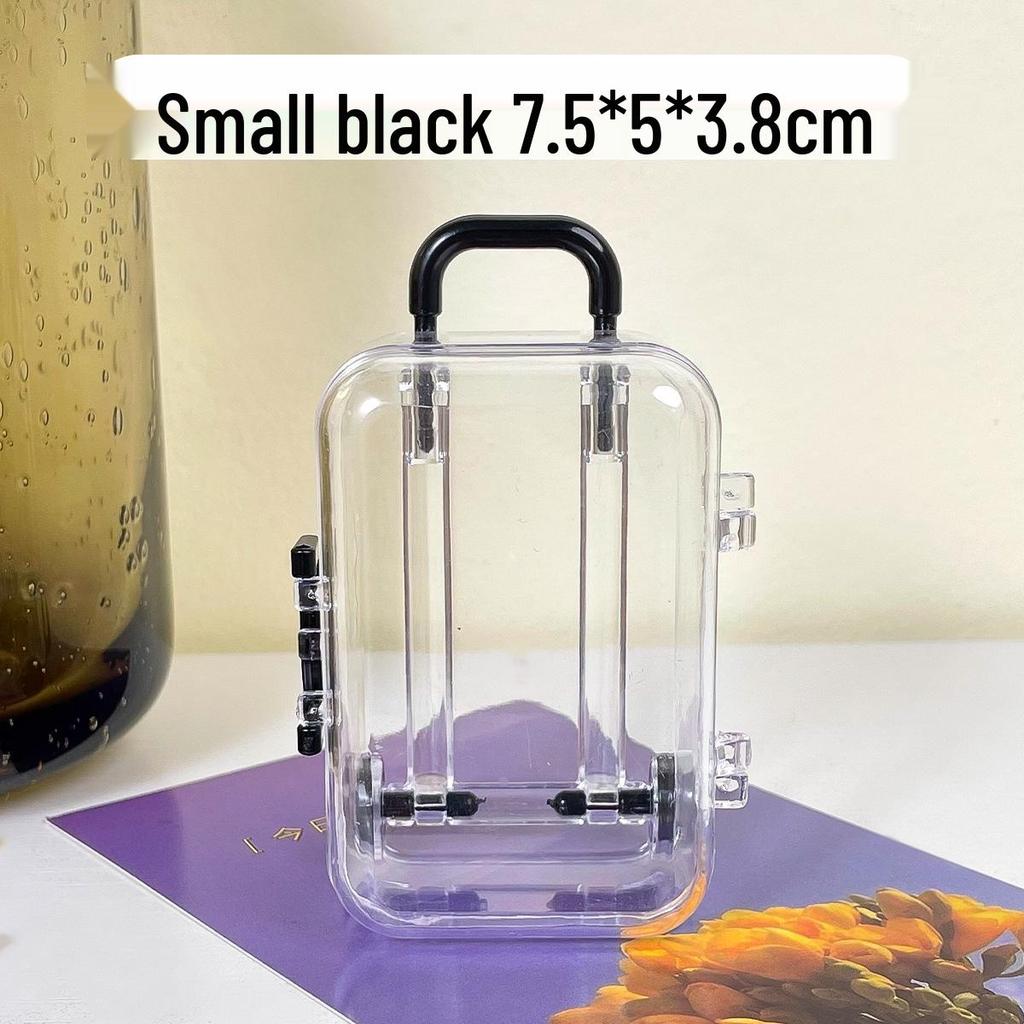 Transparent Hair Accessories and Jewelry Organizer Trolley Case