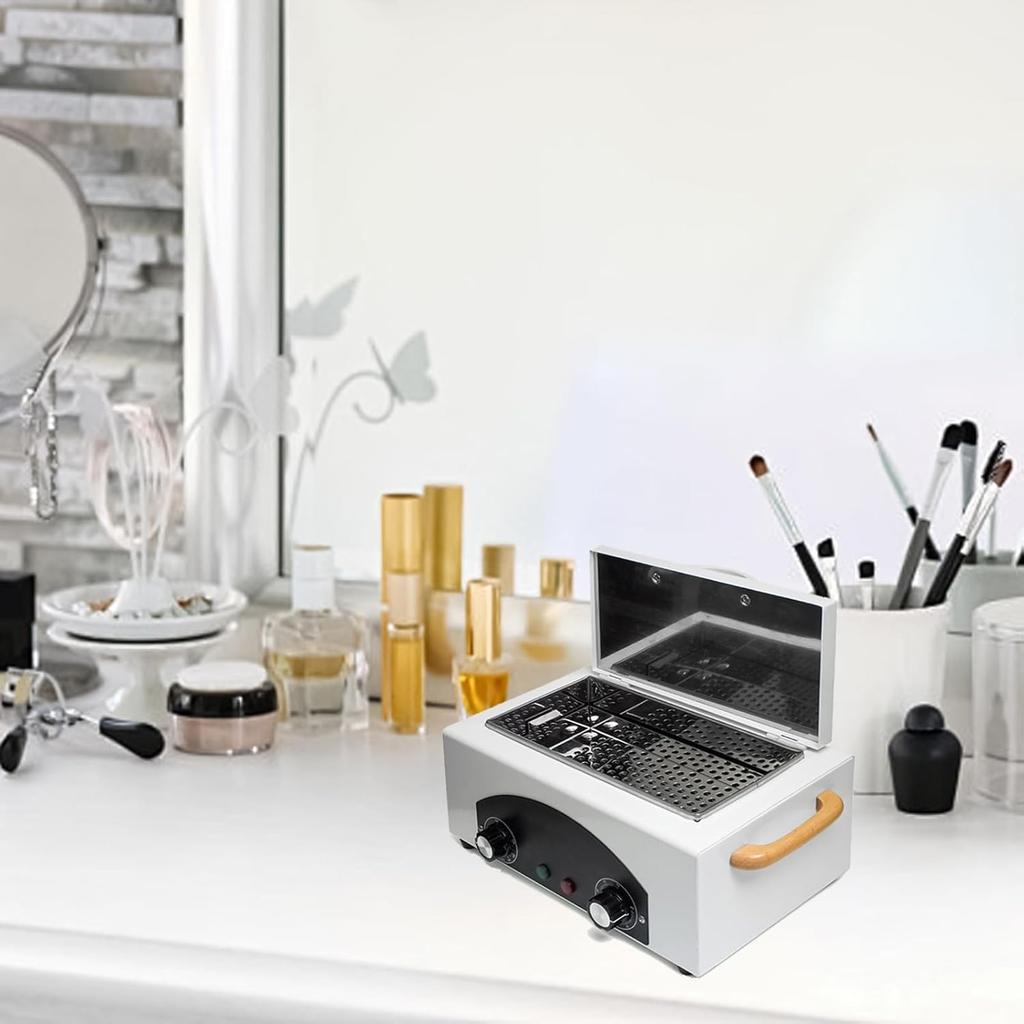 300 Вт Высокотемпературный металлический ящик для очистки инструментов с таймером SPA Маникюр Педикюр Салон Парикмахерская Автоклавы Стерилизаторы для Различных Beauty Волос Ногтей (белый)