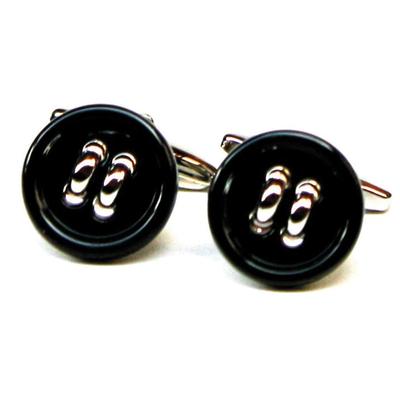 Запонки Gdesign Classic 1116 с пуговицами (черный)