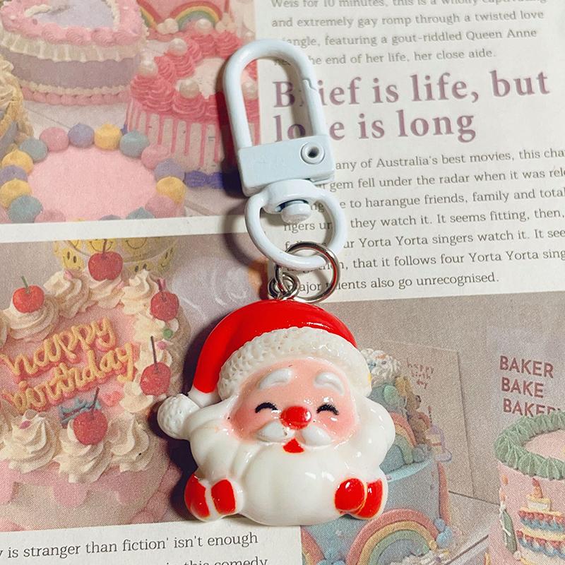 1 шт. креативный мультяшный рождественский брелок для ключей с изображением животных, сумка, автомобильная подвеска, аксессуары для самостоятельного изготовления, небольшие подарки, рождественские украшения