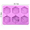 3D Handmade Soap Silicone Mold 6-Piece Bee Shape Mold Honeycomb Diy Cake Mold