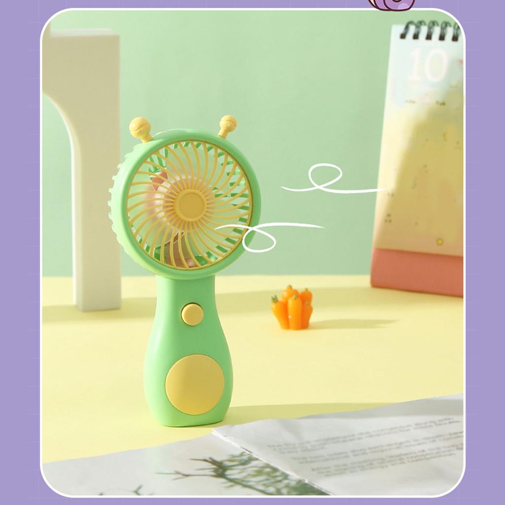 Мини портативный вентилятор ABS милый улитка USB перезаряжаемый тихий маленький ручной настольный вентилятор для дома и путешествий