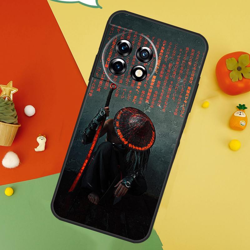 Японская самурайская катана Задняя крышка для OnePlus 13 15 13R 13T 12 12R 11 10 10T 8T Nord 5 CE 4 2 3 Lite N20 N30 Чехол