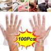 100Pcs Disposable Plastic Gloves For Kitchen Home Cleaning Supplies