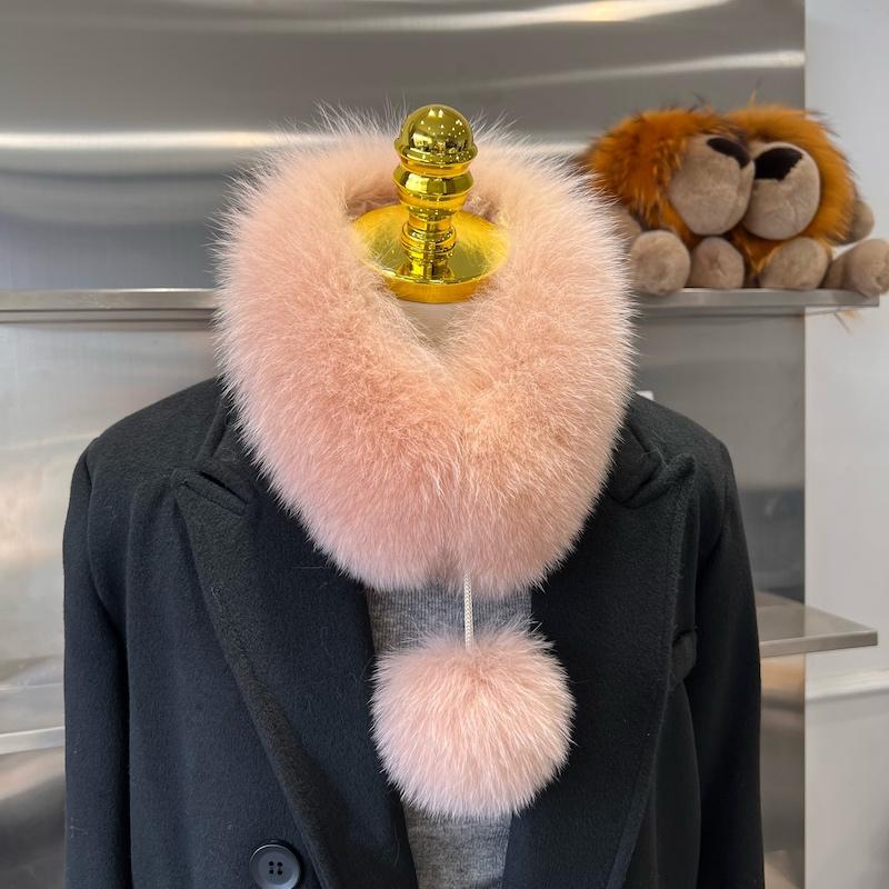 New Winter Women Real Fox Fur Scarves Natural Fluffy Fox Fur Scarf Lady Warm Good Quality 100% Genuine Fox Fur Muffler