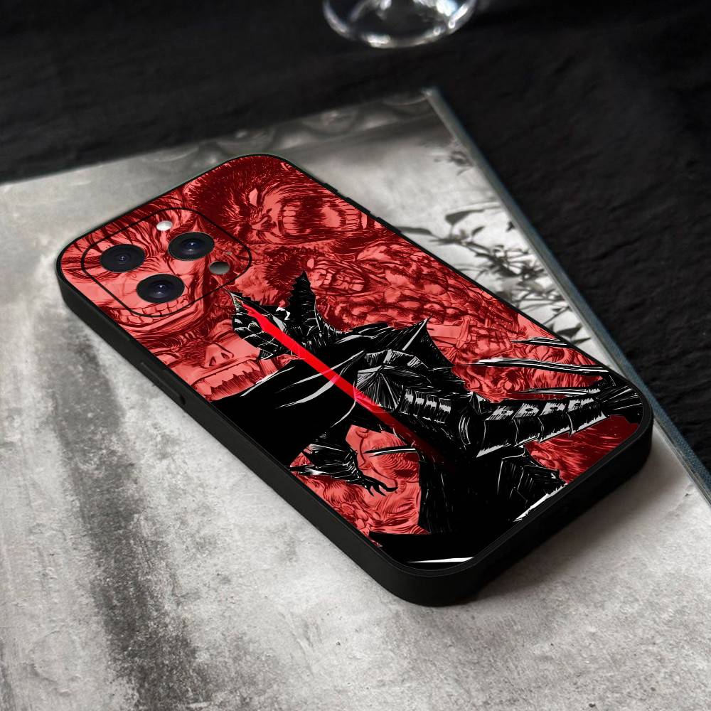 Чехол для телефона с аниме B-Berserk G-Guts, черный силикон, мягкий корпус для IPhone 17 16 15 14 13 12 11 Air Pro Max Plus, горячая распродажа